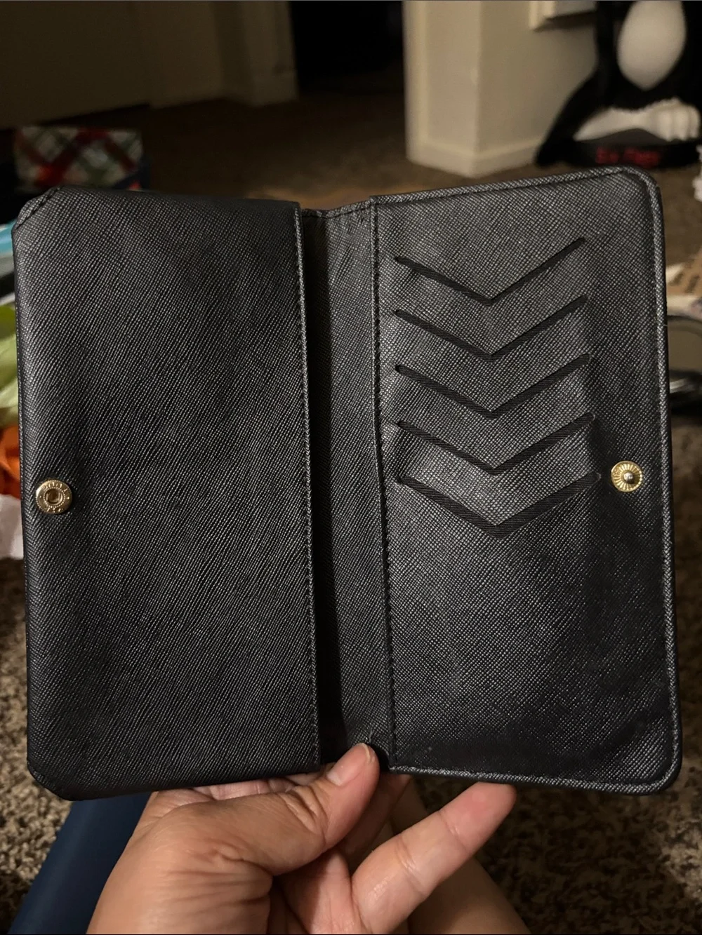 Source Unknown Black Zip Card Holder Key Case